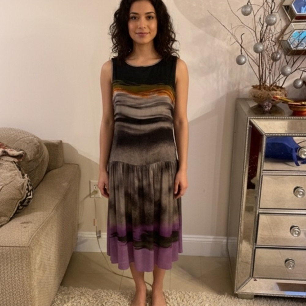 Teri Jon Elegant Multicolor Sleeveless Dress size 4